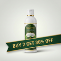 Shine Rootz Herbal Hair Oil bottle with a promotional banner on a light gray background